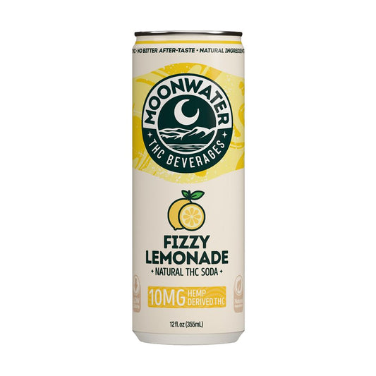 D9 THC Fizzy Lemonade Soda | 12fl oz Can | 24ct Case | Moonwater Natural