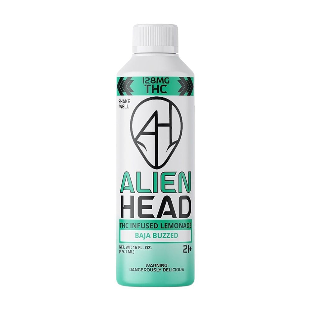 D9 THC Baja Buzzed | 16oz | 128mg | 4ct | Alien Head