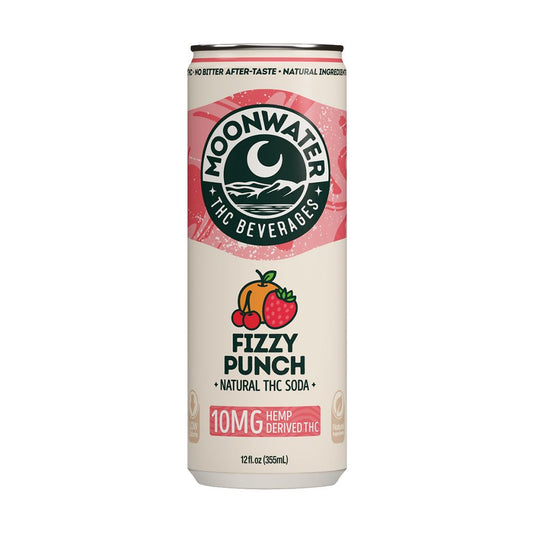 D9 THC Fizzy Punch Soda | 12fl oz Can | 24ct Case | Moonwater Natural