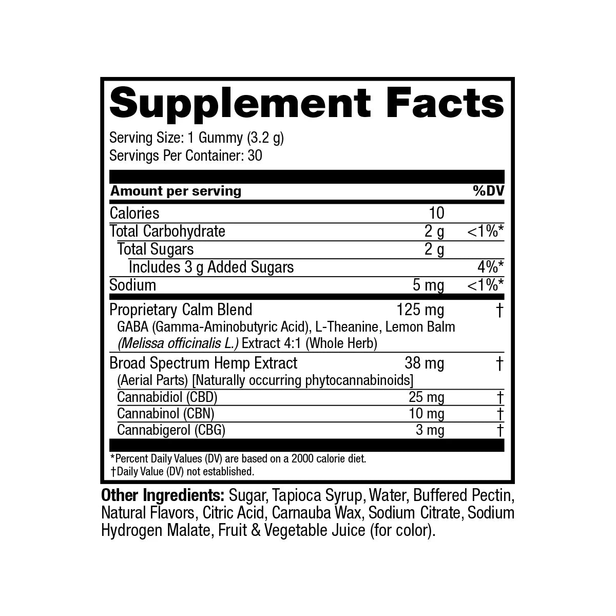 Broad Spectrum CBD Calming Gummies