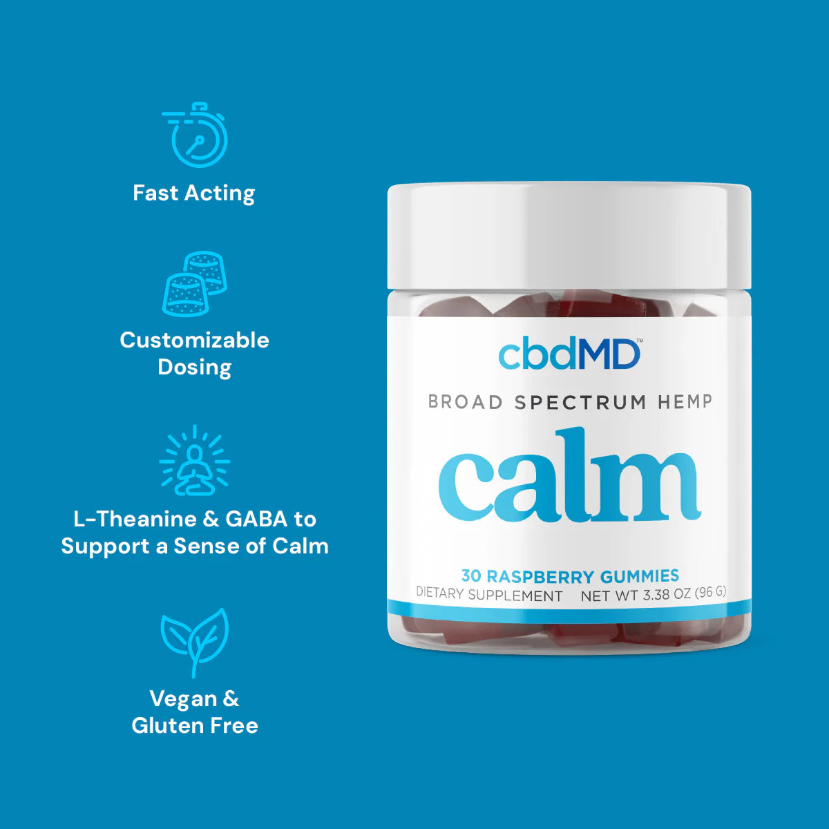 Broad Spectrum CBD Calming Gummies
