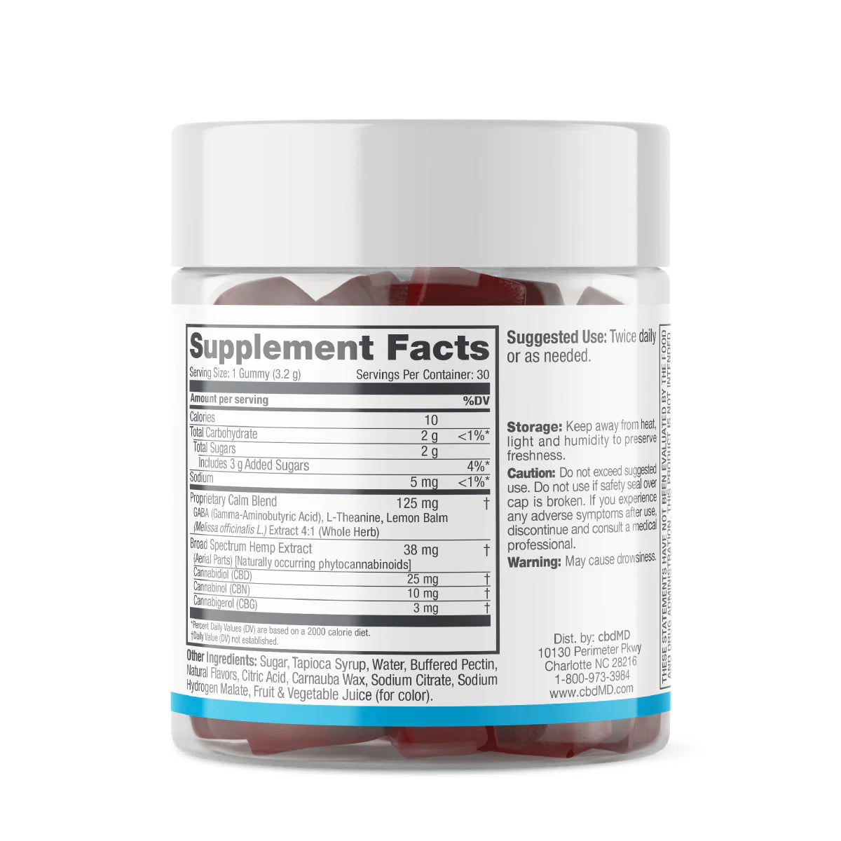 Broad Spectrum CBD Calming Gummies
