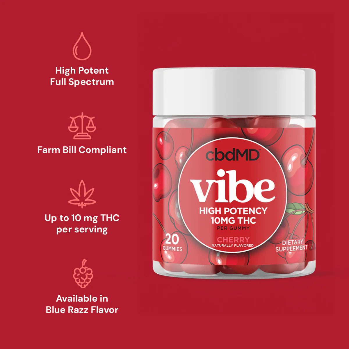 Cherry - Delta 9 THC Gummies