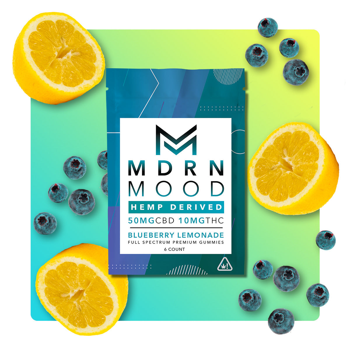 Blueberry Lemonade - 5:1 CBD to THC (6ct) - Mdrn Mood