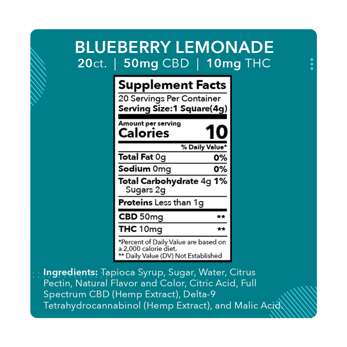 Blueberry Lemonade - 5:1 CBD to THC (20ct) - Mdrn Mood