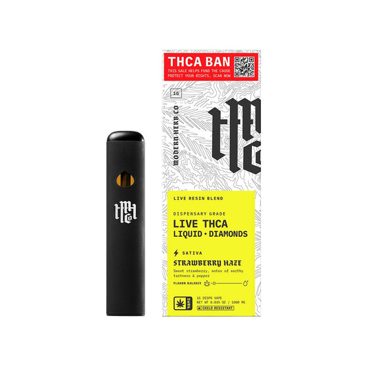 Strawberry Haze | Liquid Diamonds THCA Disposable | 1g | Modern Herb Co SAVE Edition